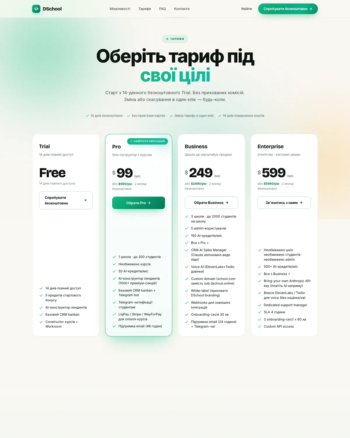 Тарифи платформи
